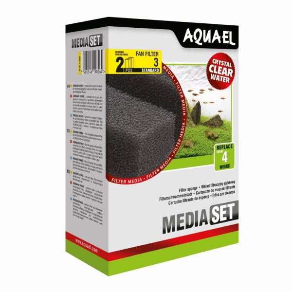 AQUAEL FAN-3 PLUS FILTERSCHWAMM (Standart) 2er Pack