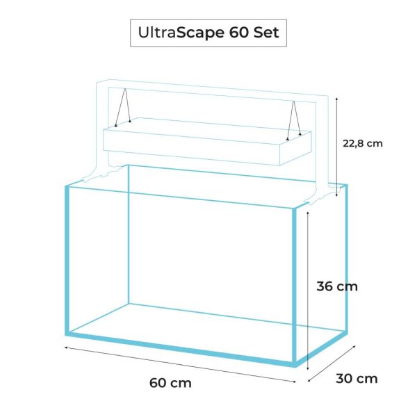 AQUAEL ULTRASCAPE 60 SNOW (60x30x36cm / 65l)