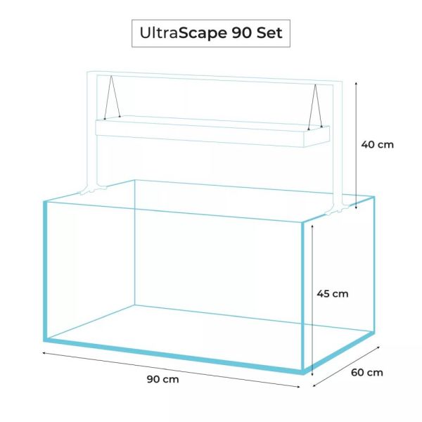 Preview: AQUAEL ULTRASCAPE 90 SNOW (90x60x45cm / 243l)