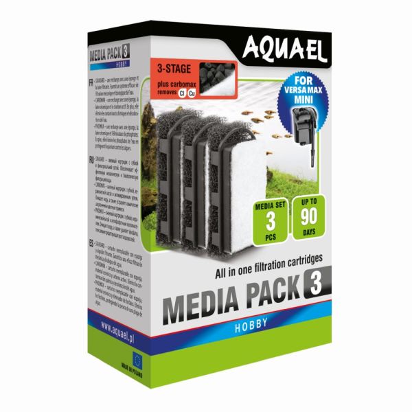 AQUAEL VERSAMAX FZN MINI FILTEREINSATZ (Carbomax) 3er Pack