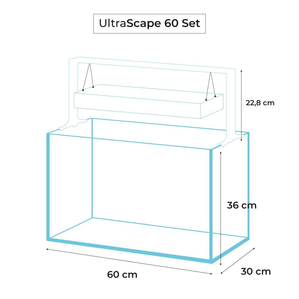 AQUAEL ULTRASCAPE 60 SNOW (60x30x36cm / 65l)