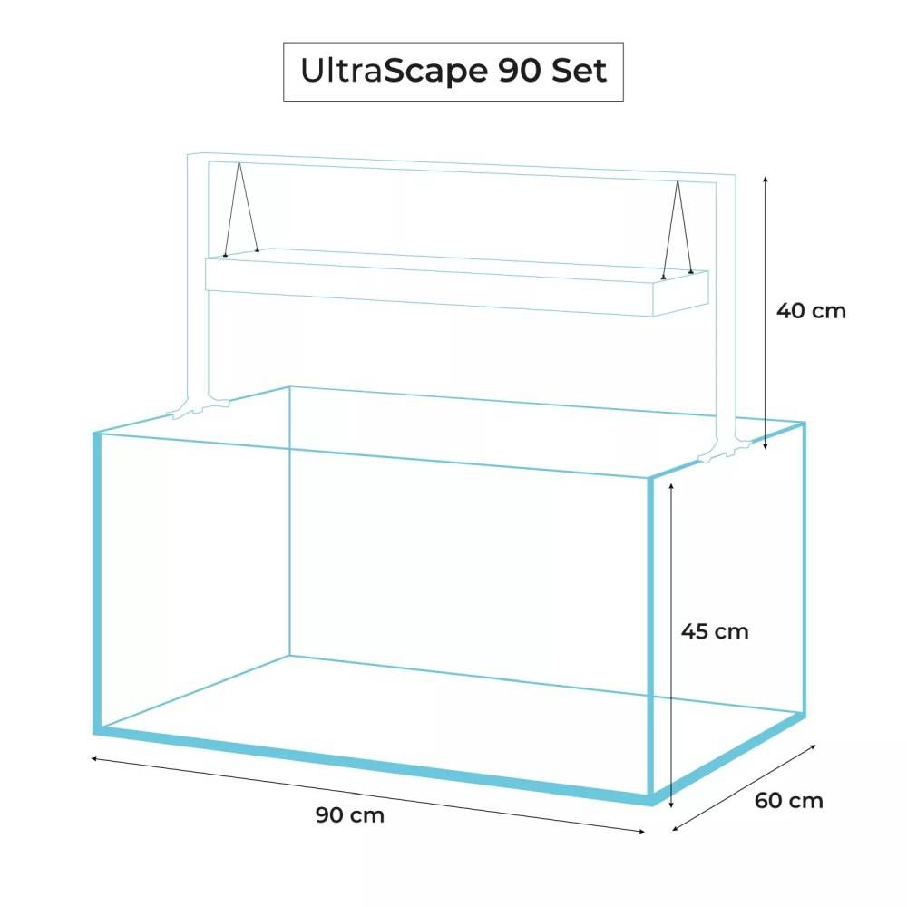 AQUAEL ULTRASCAPE 90 SNOW (90x60x45cm / 243l)